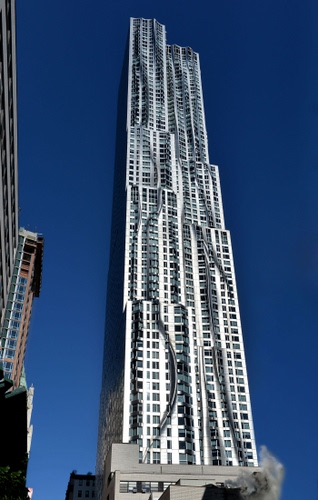 Immagine con grattacielo, finestre, alto, azzurro, cielo, piani, moderno, altezza, blu, città, prospettiva