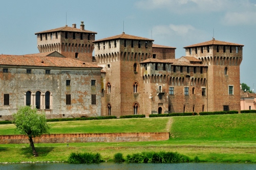 Immagine con castello, torri, prato, albero, verde, finestre, torre
