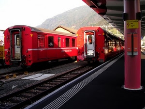 stazione, binari, rosso, treni, vagoni, colonna, rossi