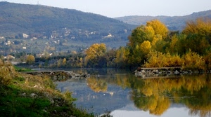 alberi, fiume, autunno, riflesso, panorama, riflessi, acqua, paesaggio, montagna, lago