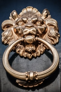 leone, metallo, batacchio, porta, oro, anello, cerchio, legno, portone, battiporta, ottone, dorato