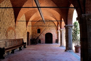 colonne, archi, portico, panca, vaso, pianta, finestra, porte, porta, legno, carretto, mattoni, ruote, pietra, panchina, verde, pilastri, portici