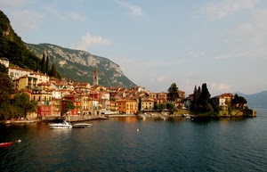 barche, panorama, alberi, lago, mare, paese, montagna, acqua, paesaggio, campanile, montagne