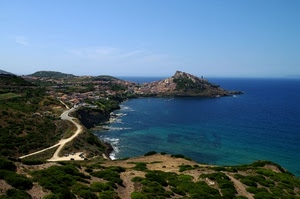 mare, strada, panorama, acqua, promontorio, cielo, costa, montagne, verde, blu, golfo, scogli, scogliera