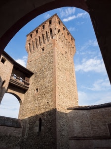torre, arco, castello, cielo, nuvole, passaggio, azzurro, finestre, mattoni