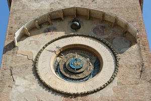 torre, orologio, numeri, meridiana, ore, cerchio, affreschi, lancette