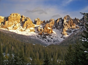 neve, alberi, montagna, montagne, bosco, nuvole, verde, roccia, cielo, bianco