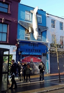 persone, aereo, albero, finestre, negozio, strada, serrande, blu, serranda, case