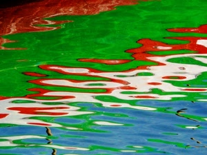 verde, acqua, rosso, bianco, astratto, colori, azzurro, riflesso, onde