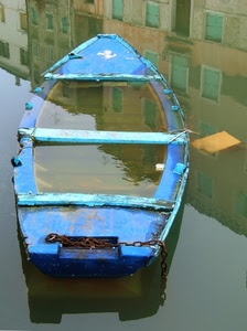 acqua, barca, riflesso, canale, catena, finestre, azzurro, blu