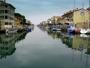 barche, canale, acqua, case, riflessi, fiume, porto, riflesso