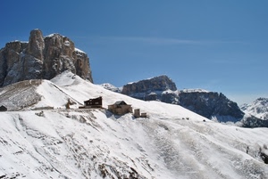 neve, montagna, rifugio, roccia, inverno, cielo, baita, montagne, bianco