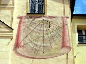 meridiana, finestre, giallo, finestra, parete, linee, sole, azzurro, cielo, muri, asta, righe, ombra, inferriata, rosa