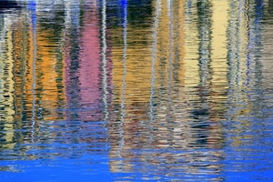 acqua, colori, riflessi, riflesso, onde, giallo, astratto, rosa, azzurro, blu, mare, arancione, increspature, multicolore, palazzi