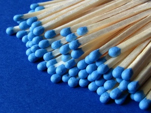 fiammiferi, legno, azzurro, blu, zolfo, bastoncini, zolfanelli, tanti, fuoco, capocchia, capocchie