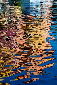 acqua, colori, riflesso, blu, azzurro, giallo, riflessi, mare, onde, multicolore