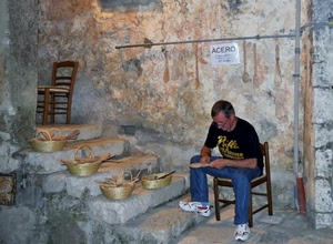 sedie, cesti, gradini, artigiano, scale, uomo, artigianato, scala, cestini, legno