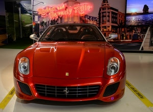 ferrari, cavallino, rosso, auto, rossa, scritta, fari, automobile, esposizione