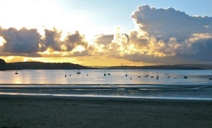 mare, nuvole, barche, spiaggia, tramonto, acqua, alba, cielo, paesaggio