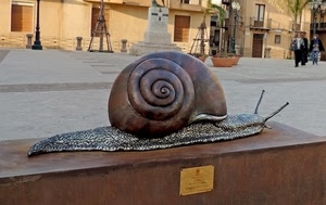 chiocciola, spirale, lumaca, piazza, monumento, antenne, guscio, strada, targa, scultura