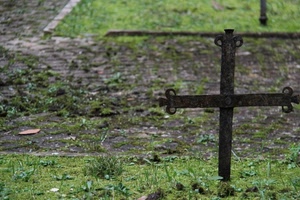 croce, erba, ferro, cimitero, verde, prato