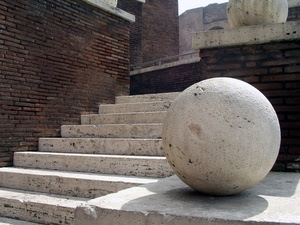 sfera, gradini, scala, palla, scale, scalini, marmo, mattoni, ombre, pietra